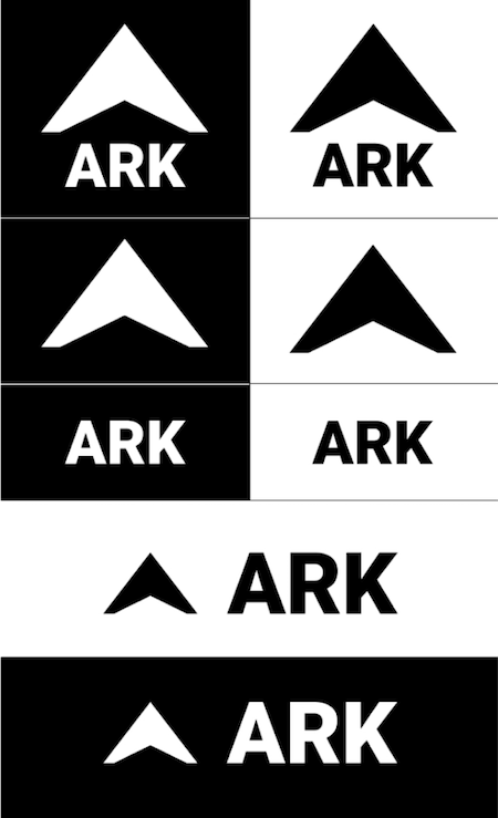 ark logo in black and white
