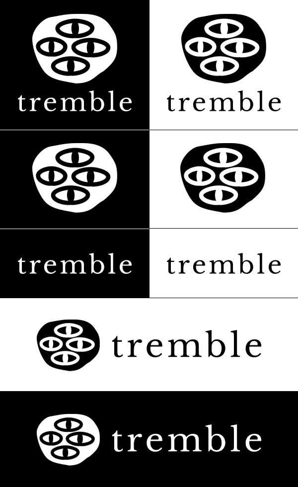  tremble logo in black and white